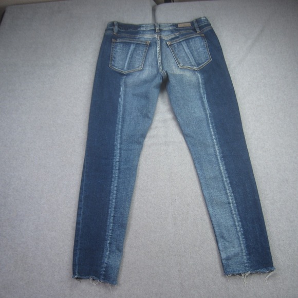 Miss Me Jeans Women30 Blue Ankle Skinny Distressed‎ Raw Hem Two Tone - Picture 3 of 13